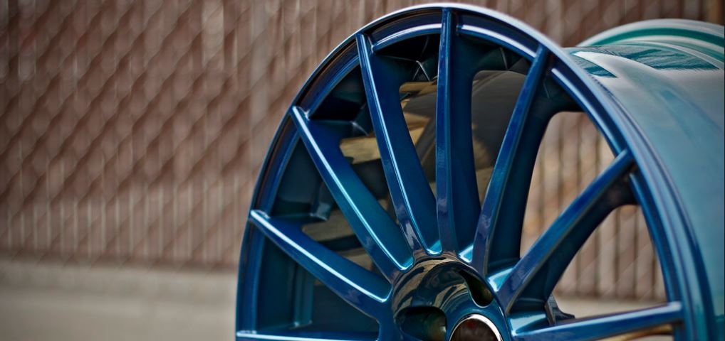 Blue Wheel Frame Powder Coated